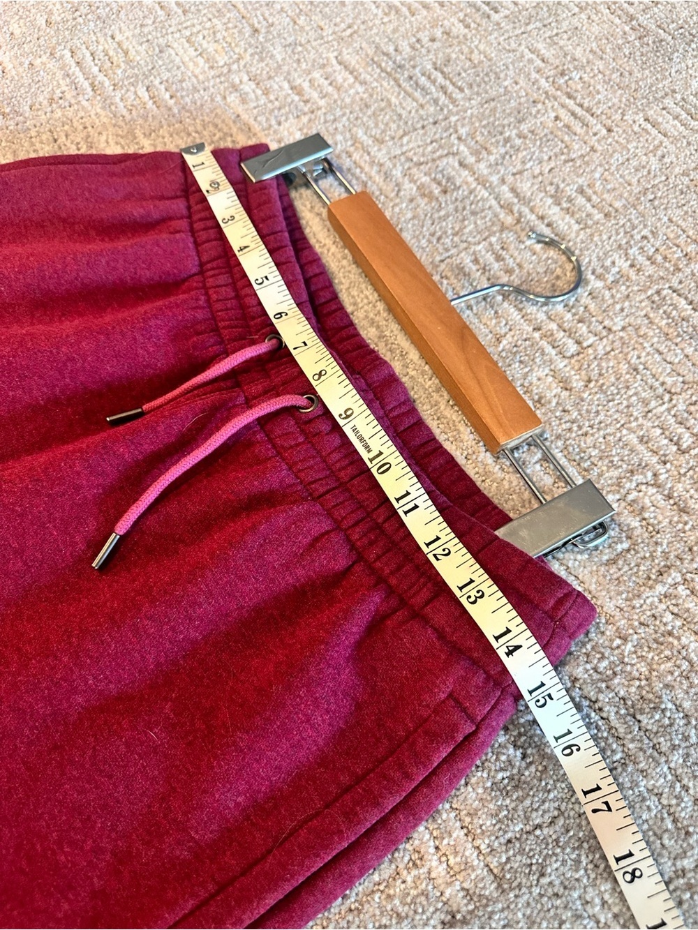 Under Armour Women's Burgundy Track Joggers Size Small Fleece Cotton Blend - Picture 10 of 11